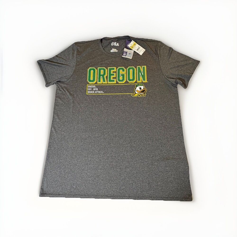 NWT Oregon Ducks Gray Performance T Shirt Men’s XL NCAA CSA